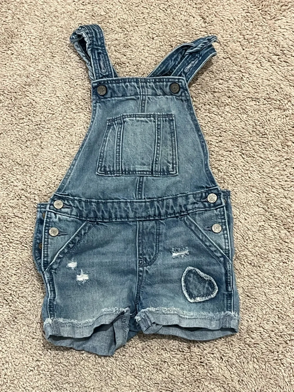 GAP Distressed Blue Denim Women's Overalls
